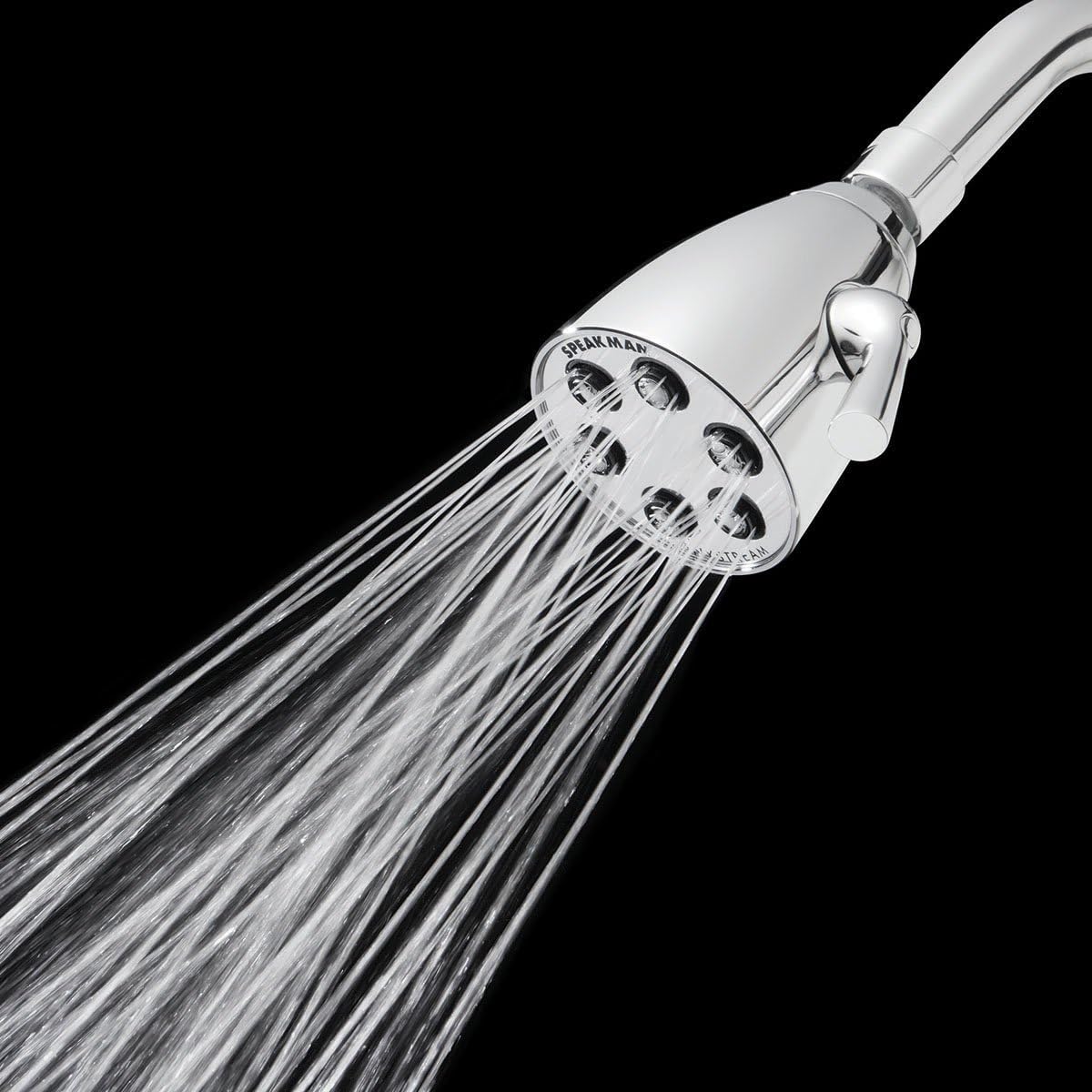 Speakman S-2252 Signature Icon Anystream Adjustable High Pressure Shower Head-2.5 GPM Solid Brass Replacement Bathroom Showerhead, Polished Chrome Finish