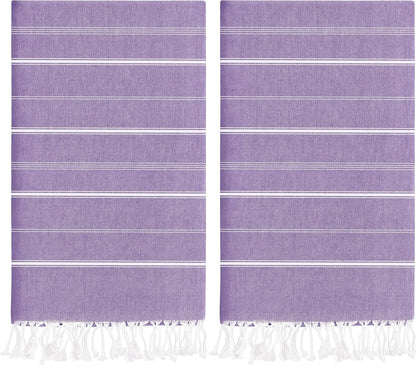 Pack of 2 Turkish Beach Towel, 40 by 72 Inches, Oversized 100% Cotton, Sand Free Lightweight Absorbent Quick-Dry Beach Blanket, Extra Large Turkish Bath Towels for Travel and Pool, Aqua