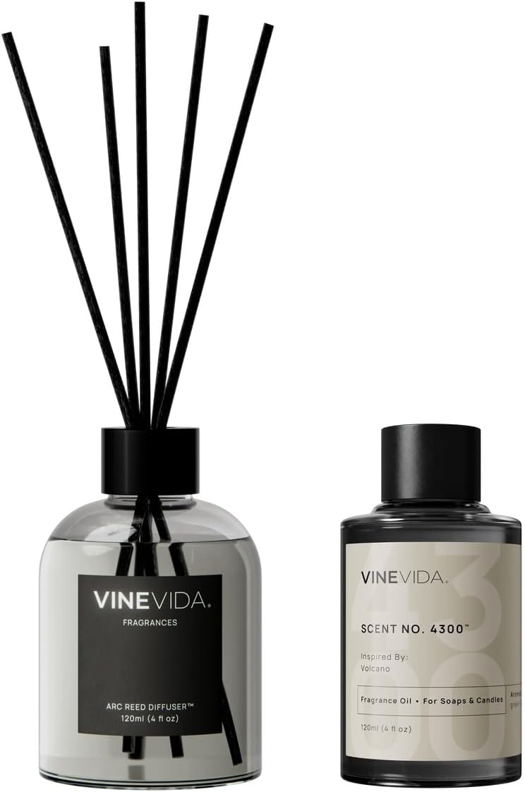 Reed Diffuser Volcano | Diffuser Reed for Home & Bathroom | Long-Lasting Scent Sticks Set | Oil Stick Diffuser | Bathroom Scent
