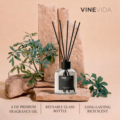 Reed Diffuser Volcano | Diffuser Reed for Home & Bathroom | Long-Lasting Scent Sticks Set | Oil Stick Diffuser | Bathroom Scent