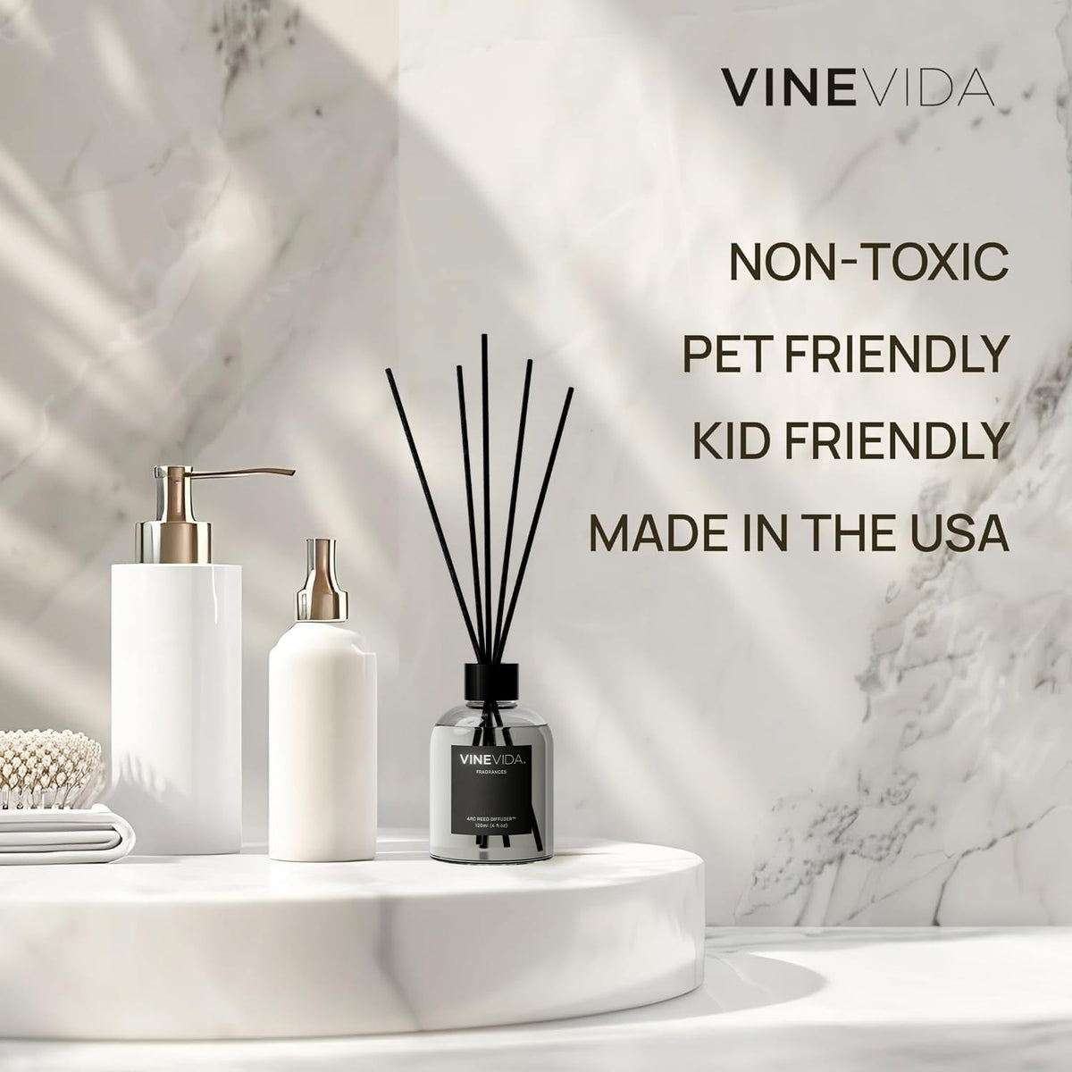Reed Diffuser Volcano | Diffuser Reed for Home & Bathroom | Long-Lasting Scent Sticks Set | Oil Stick Diffuser | Bathroom Scent