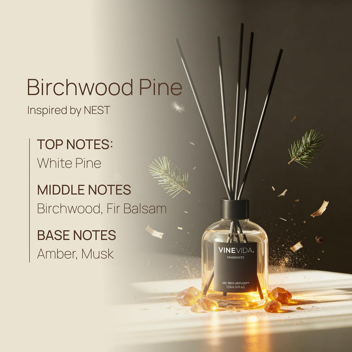 Reed Diffuser Volcano | Diffuser Reed for Home & Bathroom | Long-Lasting Scent Sticks Set | Oil Stick Diffuser | Bathroom Scent