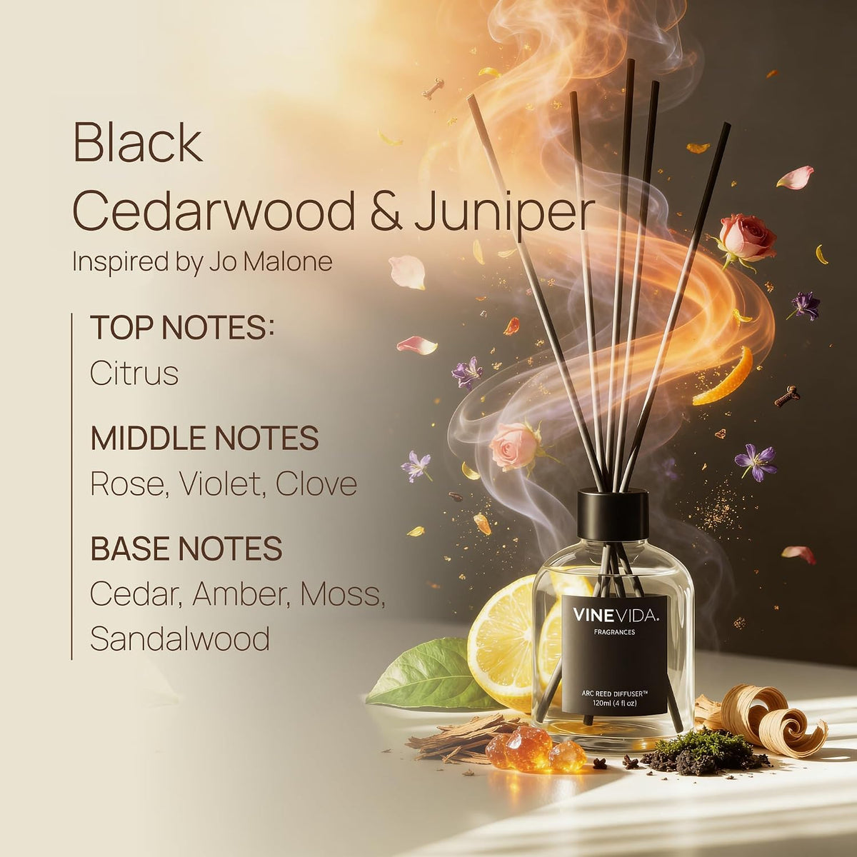 Reed Diffuser Volcano | Diffuser Reed for Home & Bathroom | Long-Lasting Scent Sticks Set | Oil Stick Diffuser | Bathroom Scent