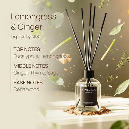 Reed Diffuser Volcano | Diffuser Reed for Home & Bathroom | Long-Lasting Scent Sticks Set | Oil Stick Diffuser | Bathroom Scent