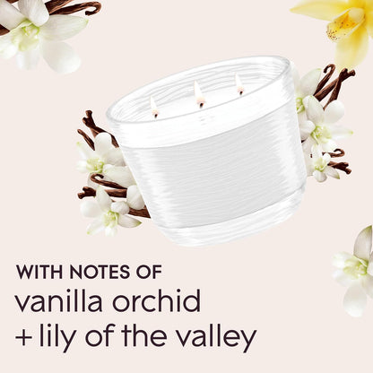Candle Aqua Waves, Fragrance Infused with Essential Oils, Air Freshener, 3-Wick Candle, 6.8 Oz, 3 Count