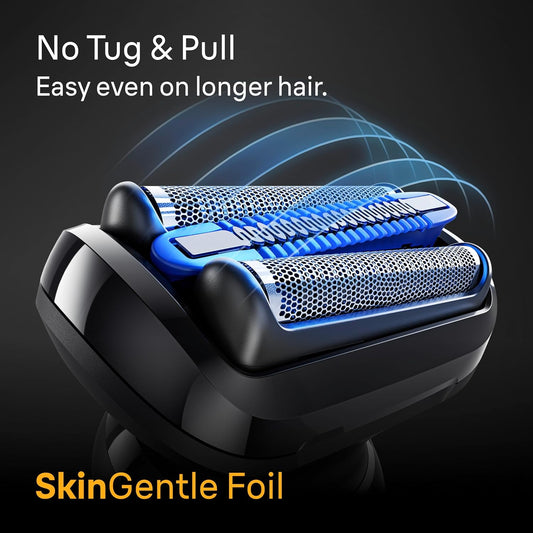Series 5 Electric Shaver for Men, Wet & Dry Foil Razor, Precision Trimmer Attachment, Body Groomer Attachment, Charging Stand, Travel Case, Black 5155cs