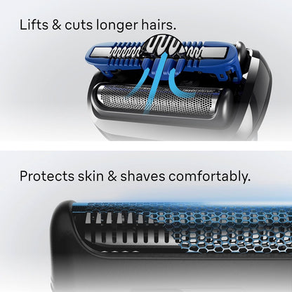Series 5 Electric Shaver for Men, Wet & Dry Foil Razor, Precision Trimmer Attachment, Body Groomer Attachment, Charging Stand, Travel Case, Black 5155cs