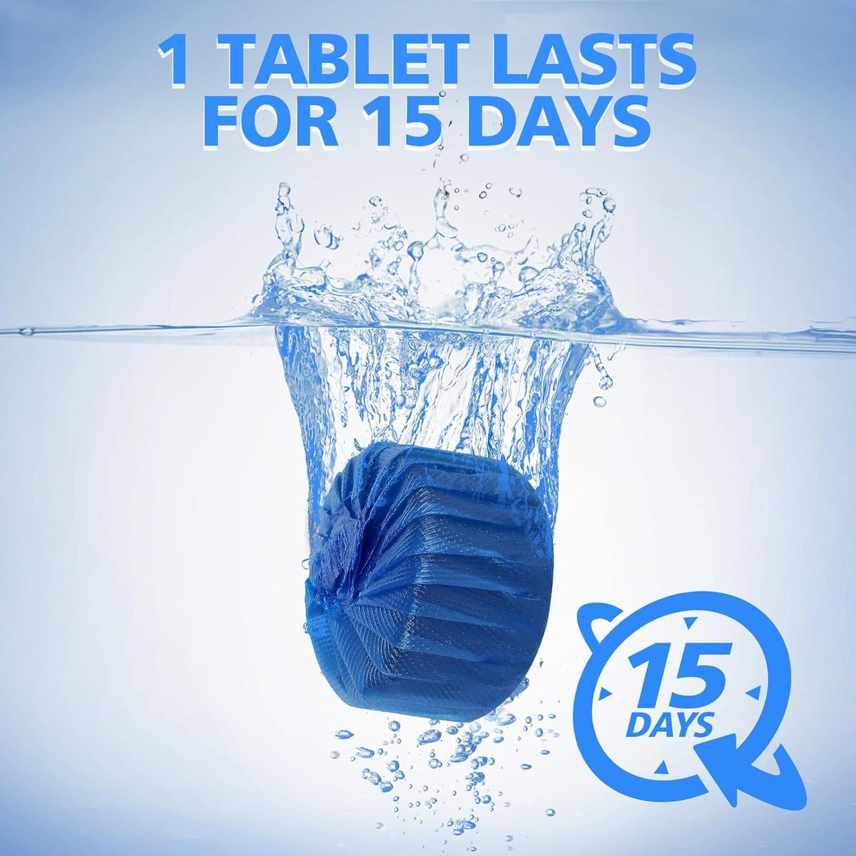 40 Pack Toilet Bowl Cleaner Tablets,Blue Automatic Toilet Tank Cleaners, Long-Lasting Household Toilet Cleaners,Toilet flush Cleaning & Deodorizer