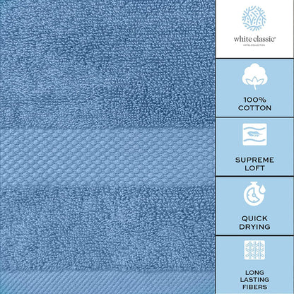 Luxury Bath Towel Set of 8 Pieces - 100% Turkish Cotton Highly Absorbent Towels for Bathroom, 2 Luxury Bath Towels 700GSM, 2 Hand Towels, 4 Washcloths, Forest Green