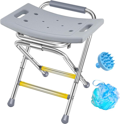 Folding Shower Chair for Inside Shower, Stainless Steel Frame