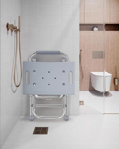 Folding Shower Chair for Inside Shower, Stainless Steel Frame