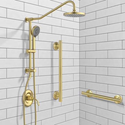 Shower Safety Bar for Seniors Disabled, 1-Pack Shower Grab Bar | Modern Stainless Steel Handicap Grab Bar for Bathtubs and Showers, (Brushed Nickel, 1 Pack 18")