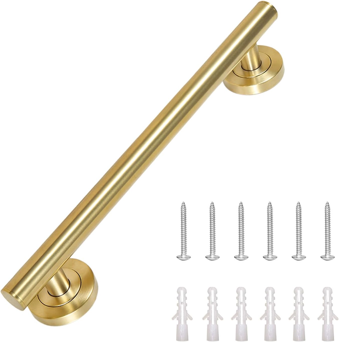 Shower Safety Bar for Seniors Disabled, 1-Pack Shower Grab Bar | Modern Stainless Steel Handicap Grab Bar for Bathtubs and Showers, (Brushed Nickel, 1 Pack 18")