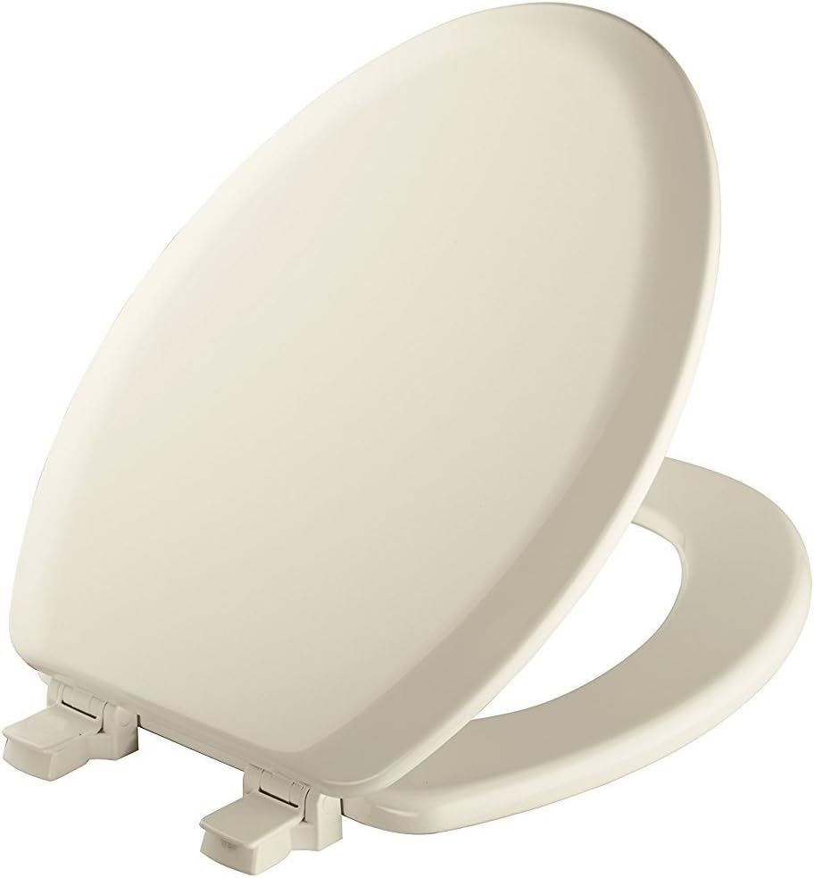 Cameron Biscuit Toilet Seat, Non Slip Heavy Duty Wood, Easy Clean, Made in USA, Round