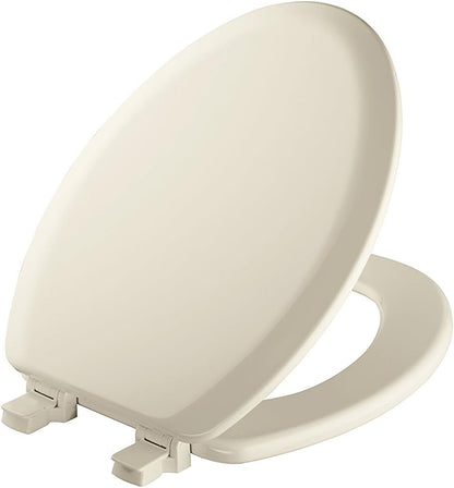 Cameron Biscuit Toilet Seat, Non Slip Heavy Duty Wood, Easy Clean, Made in USA, Round