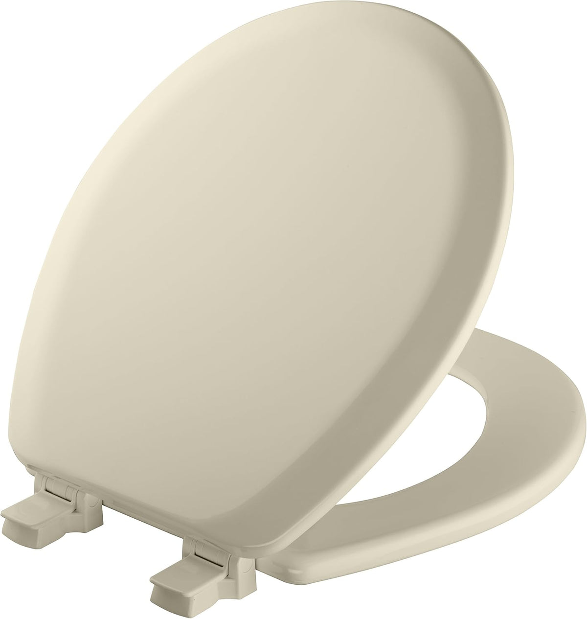 Cameron Biscuit Toilet Seat, Non Slip Heavy Duty Wood, Easy Clean, Made in USA, Round