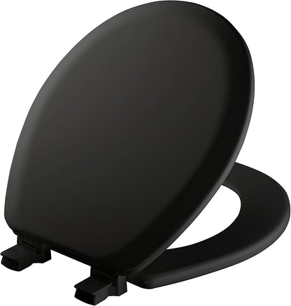 Cameron Biscuit Toilet Seat, Non Slip Heavy Duty Wood, Easy Clean, Made in USA, Round