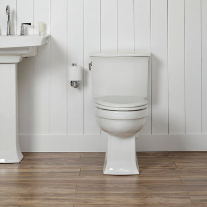 Cameron Biscuit Toilet Seat, Non Slip Heavy Duty Wood, Easy Clean, Made in USA, Round
