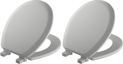 Cameron Biscuit Toilet Seat, Non Slip Heavy Duty Wood, Easy Clean, Made in USA, Round