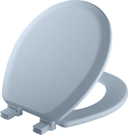 Cameron Biscuit Toilet Seat, Non Slip Heavy Duty Wood, Easy Clean, Made in USA, Round