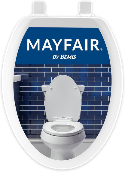 Cameron Biscuit Toilet Seat, Non Slip Heavy Duty Wood, Easy Clean, Made in USA, Round