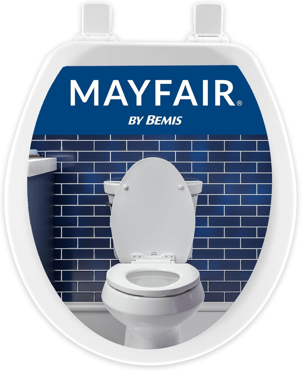 Cameron Biscuit Toilet Seat, Non Slip Heavy Duty Wood, Easy Clean, Made in USA, Round