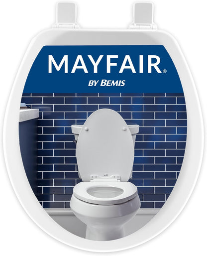 Cameron Biscuit Toilet Seat, Non Slip Heavy Duty Wood, Easy Clean, Made in USA, Round