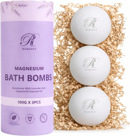 Magnesium Bath Bombs Gift Set XL Epsom Salt Bath Bombs for Muscle Recovery | Recovery Blend, Arnica, Shea Butter & Epsom Salt