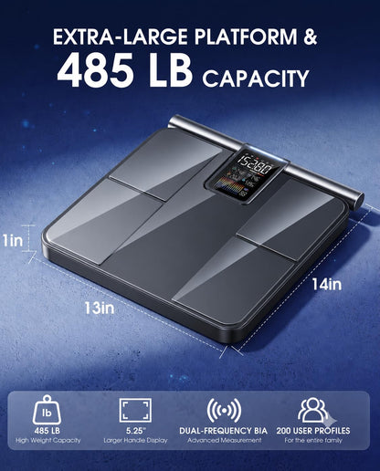 Smart Scale for Body Weight, 8-Electrode BIA for BMI Body Fat Muscle Mass