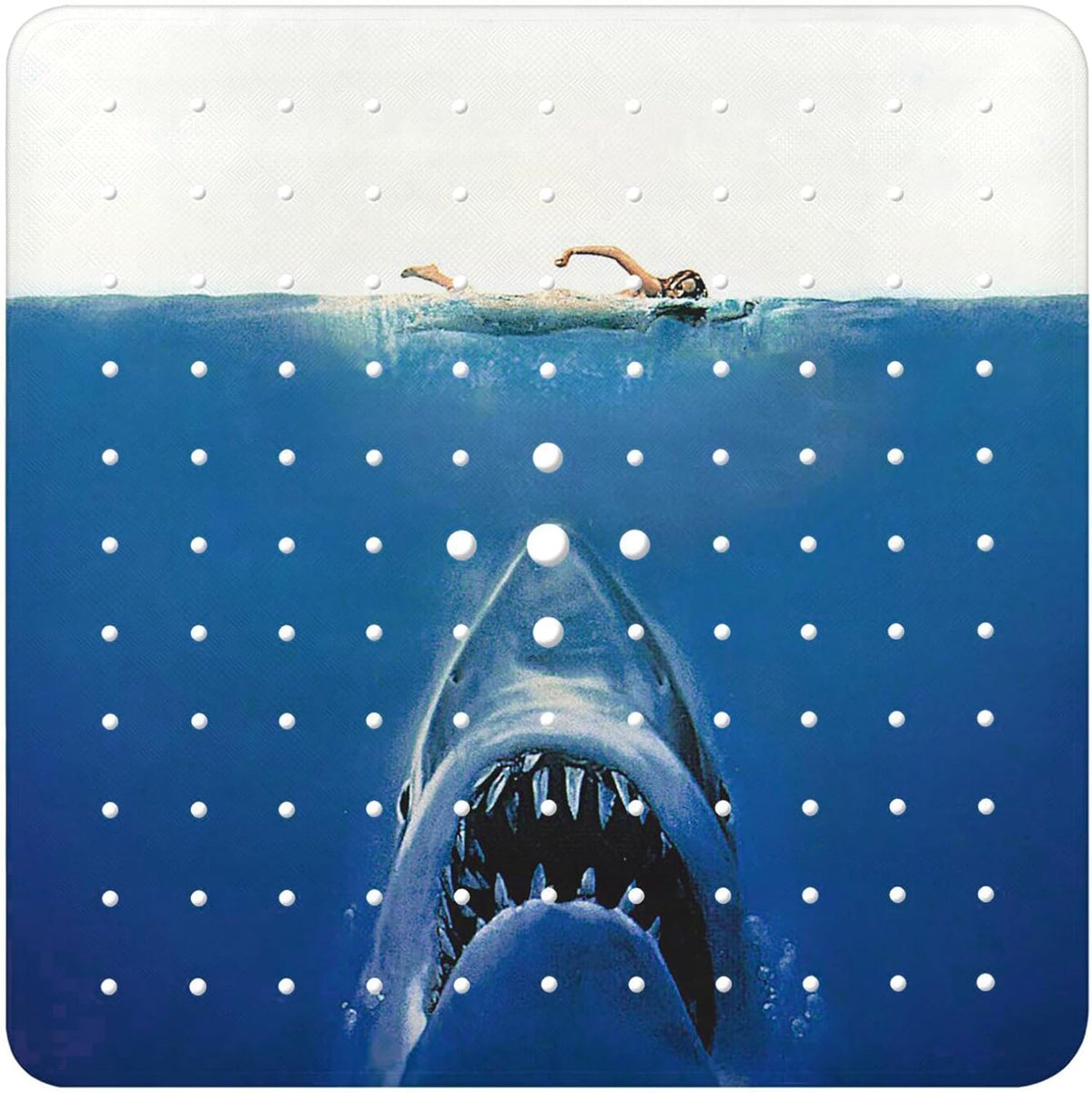 Non Slip, Bohemia Extra Long Shower Floor Mat with Suction Cups and Drain Holes for Adults Kids Elderly 40 X 16 Inch