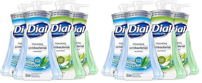 Dial Complete Anti-bacterial Foaming Hand Wash, 60 oz of Foaming Hand Soap. 2-scent Variety Pack Spring Water/Pear, 15 Fluid Ounces each