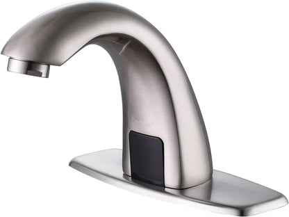 Touchless Bathroom Faucet with Automatic Sensor Function | Bathroom Sink Faucet with Hole Cover Plate, Chrome