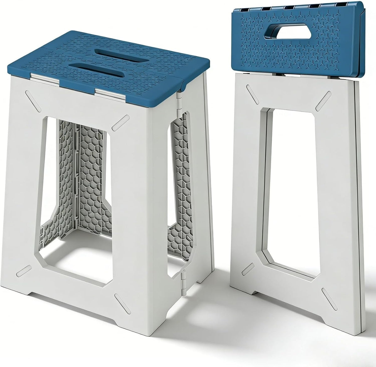 Folding Shower Chair for Inside Shower - 17.7" Heighten Non-Slip Foldable Shower Seat with Handle - 330lbs Safety Waterproof Folding Shower Stool - Fold Up Bath Bench for Elderly, Handicap & Disabled
