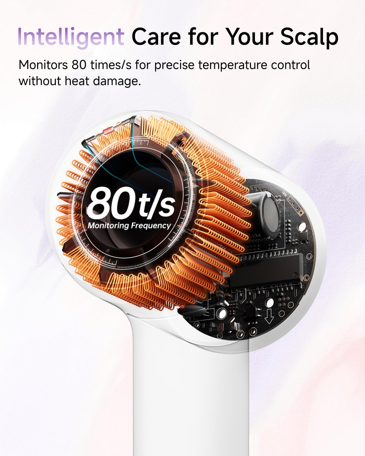SE 2 Diffuser Hair Dryer for Women, 21.5m/s Air Speed, Matte White
