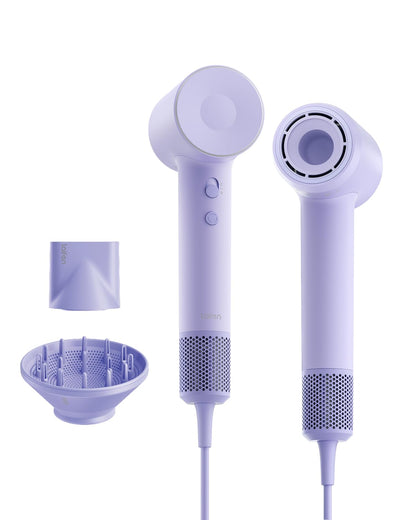 SE 2 Diffuser Hair Dryer for Women, 21.5m/s Air Speed, Matte White
