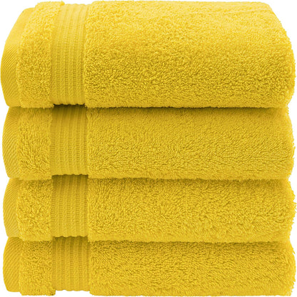 100% Cotton Turkish Bath Towels for Bathroom 4 Pack, 27x54 Extra Large Premium Soft Drying Bathroom Towels, Navy Blue