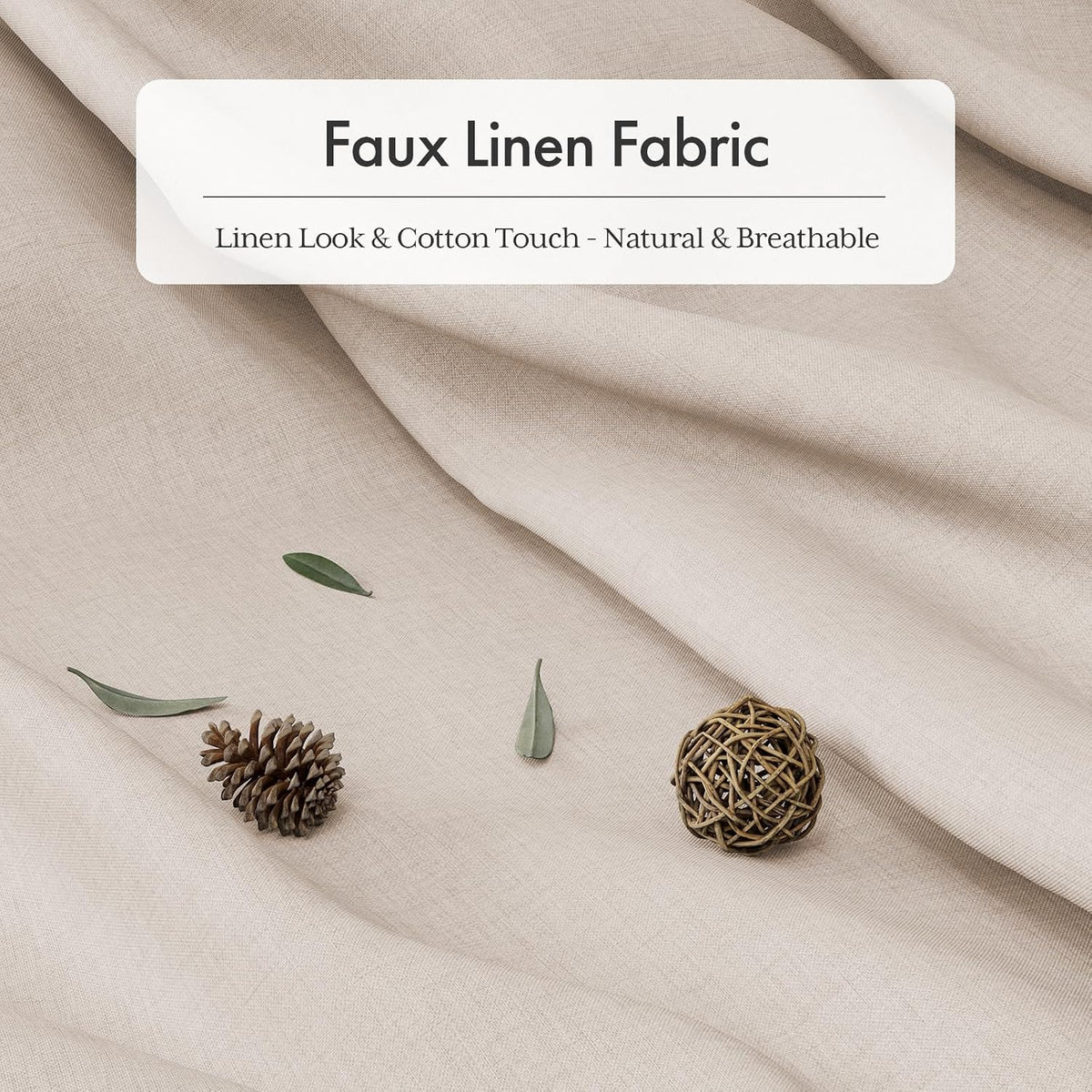 Boho Shower Curtain, Modern Farmhouse Shower Curtain Set with Tassels, Rustic Faux Linen Green Striped Shower Curtain with Hooks, Light Tan Toned, 72x72 Inches