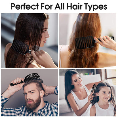 Hair Brush, Curved Vented Detangler Brush Faster Blow Drying for Women, Men