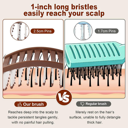 Hair Brush, Curved Vented Detangler Brush Faster Blow Drying for Women, Men