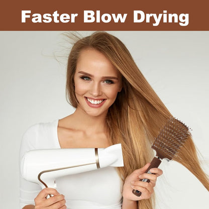 Hair Brush, Curved Vented Detangler Brush Faster Blow Drying for Women, Men