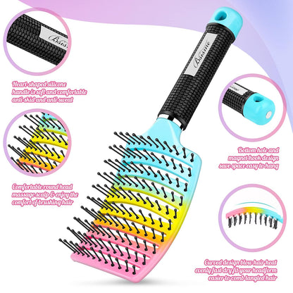 Hair Brush, Curved Vented Detangler Brush Faster Blow Drying for Women, Men