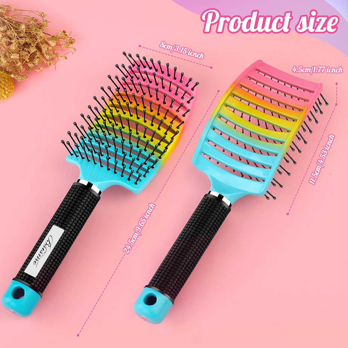 Hair Brush, Curved Vented Detangler Brush Faster Blow Drying for Women, Men