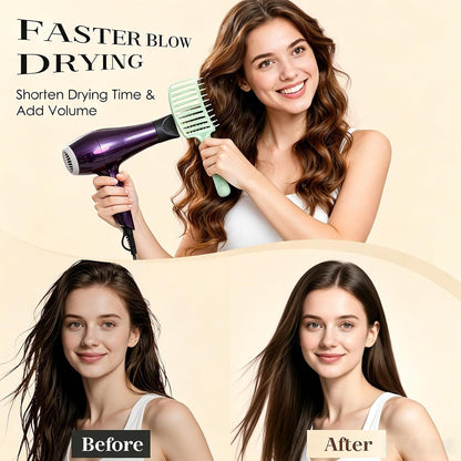 Hair Brush, Curved Vented Detangler Brush Faster Blow Drying for Women, Men