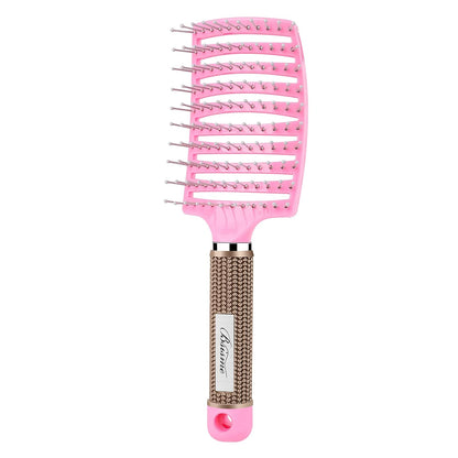 Hair Brush, Curved Vented Detangler Brush Faster Blow Drying for Women, Men