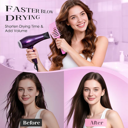 Hair Brush, Curved Vented Detangler Brush Faster Blow Drying for Women, Men