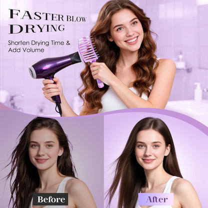 Hair Brush, Curved Vented Detangler Brush Faster Blow Drying for Women, Men