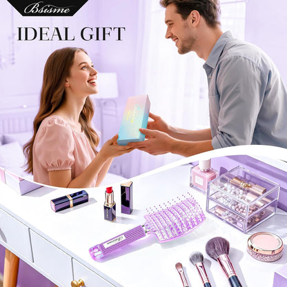 Hair Brush, Curved Vented Detangler Brush Faster Blow Drying for Women, Men