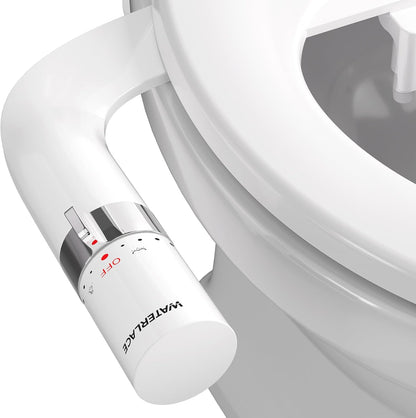 Bidet Attachment for Toilet Seat Sprayer - Non Electric Dual Nozzle with Cold Water - Self Cleaning Toilets Bathroom Spray for Butt Wash - Easy Slim Adjustable Pressure Control Rv Bidets