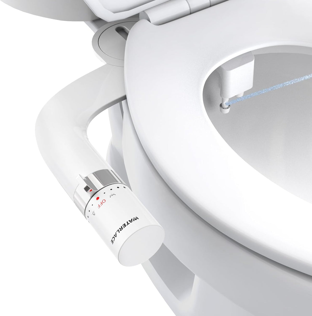 Bidet Attachment for Toilet Seat Sprayer - Non Electric Dual Nozzle with Cold Water - Self Cleaning Toilets Bathroom Spray for Butt Wash - Easy Slim Adjustable Pressure Control Rv Bidets