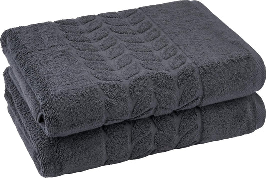 BAGNO MILANO Organic Turkish Cotton Bath Towels, Hand Towels - Premium Jacquard Collection, Certified Organic Cotton Towel Set (Latte, Towel Set of 6)